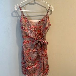 Pink silky mini dress never worn